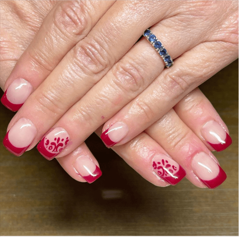 Trending Red French Tip for your Parties and Vacation 1
