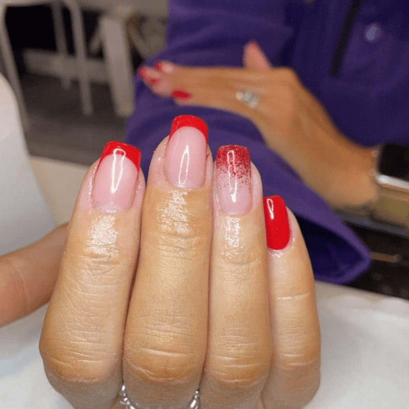 Trending Red French Tip for your Parties and Vacation 5