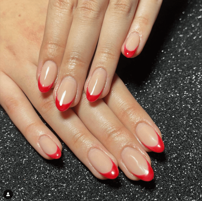 Trending Red French Tip for your Parties and Vacation 2