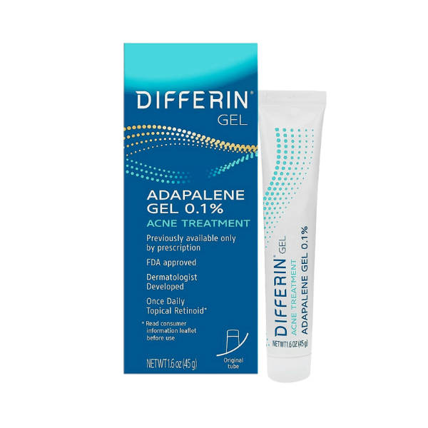 Differin Adapalene Gel 0.1% - best retinol alternative for acne-prone beginner skin