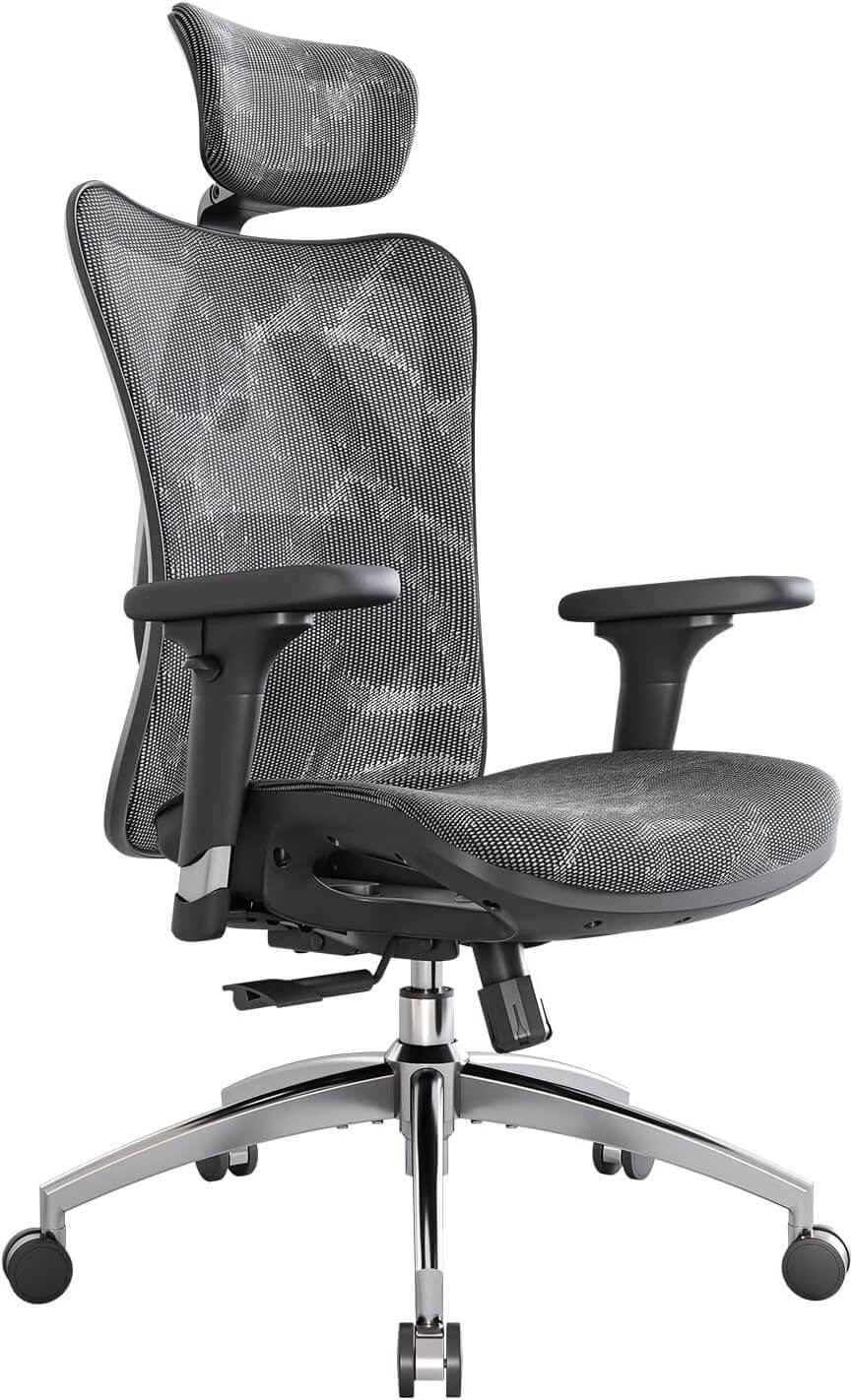 SIHOO M57 ergonomic high back mesh office chair black