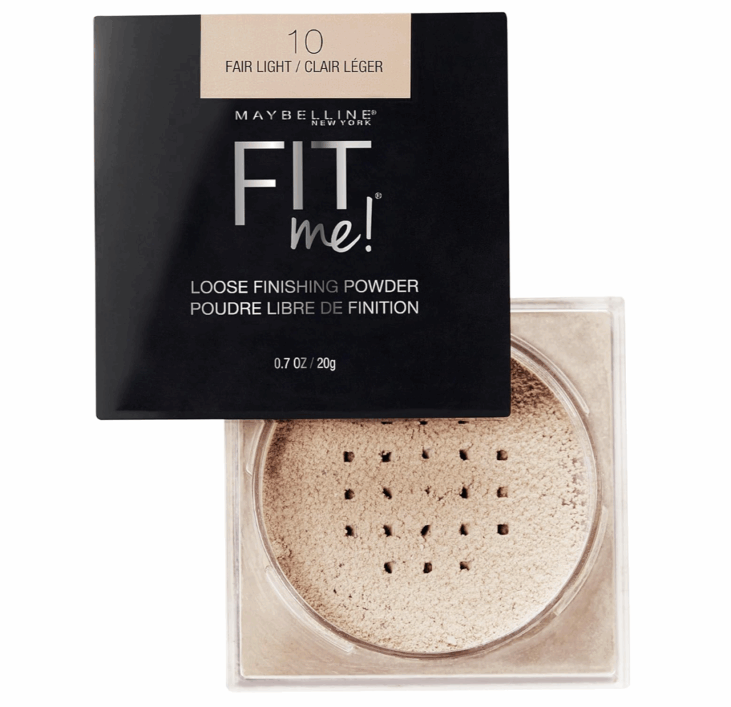 Maybelline Fit Me Loose Finishing Powder - Lightweight smoothing setting powder for oily skin, controls shine without heaviness.

