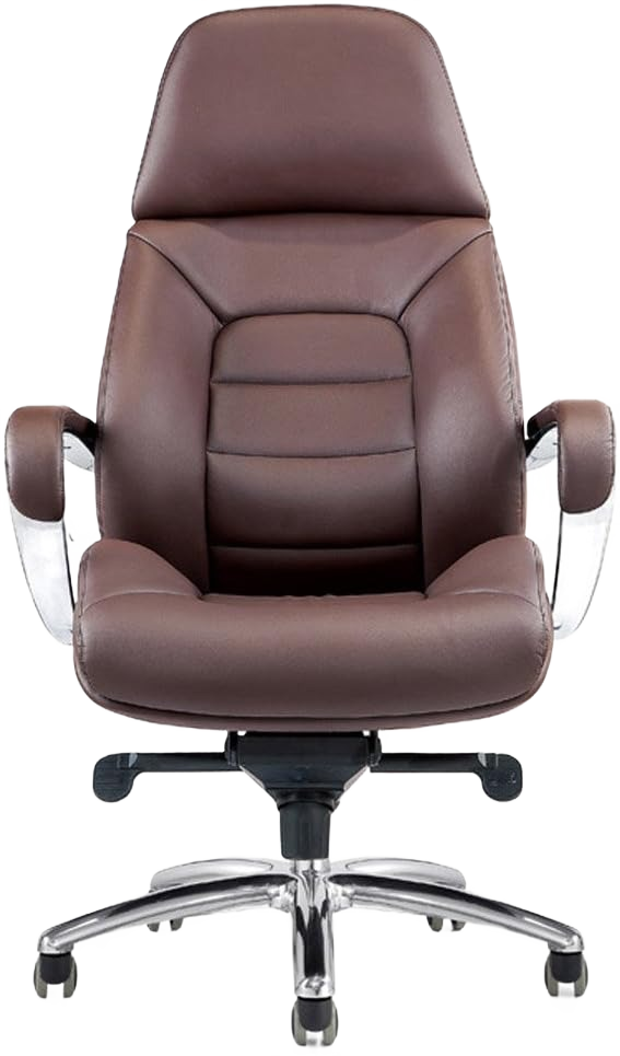 ZURI Gates genuine leather aluminum base high back executive chair